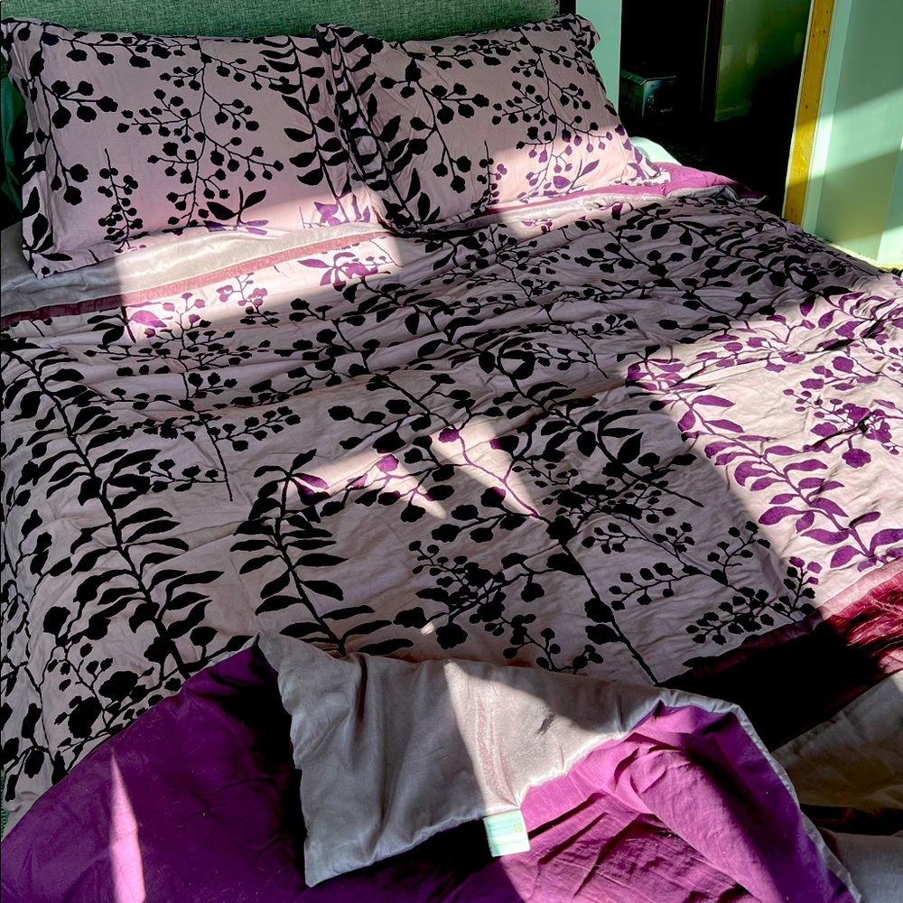Bella’s comforter and pillow shams from Twilight movie.